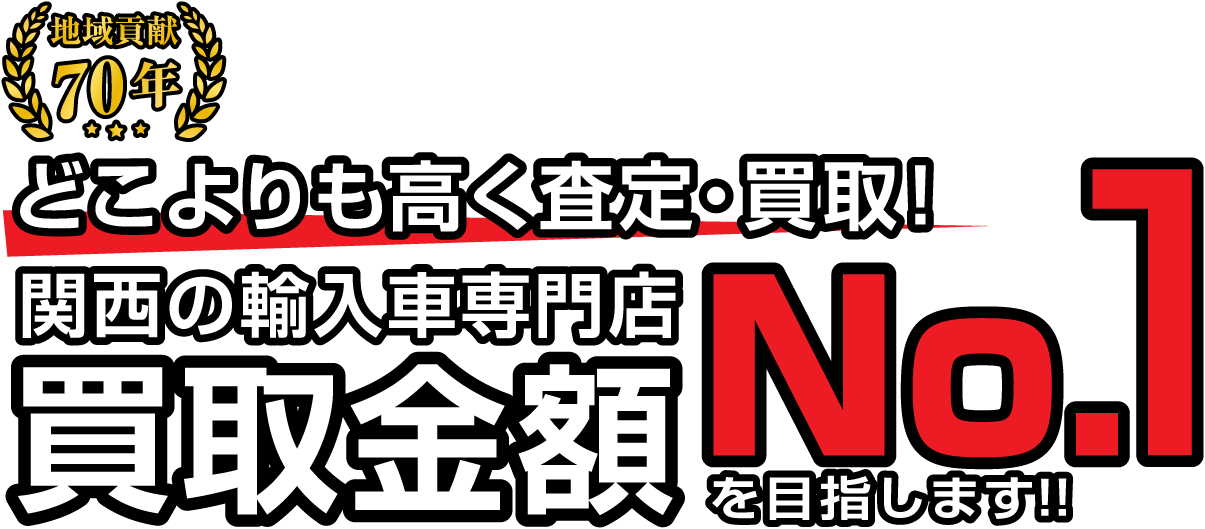 どこよりも高く査定・買取！関西の輸入車専門店買取価格NO.1を目指します！